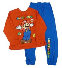 Červeno-kobaltově modré pyžama s Máriem Primark