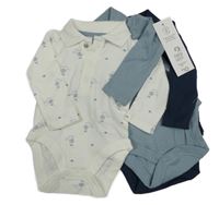 Nové - 3x - Modré + tmavomodré + bílé body s mráčky F&F