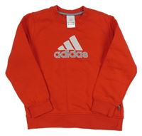 Červená mikina s logem Adidas 