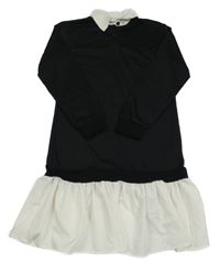 Černo-bílé šaty s límečkem 