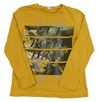 Okrové triko s nápisem S. Oliver 