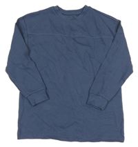 Tmavomodrošedé žebrované triko F&F