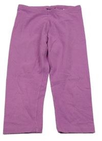 Tmavoružové pruhované capri legíny H&M