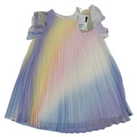 Barevné šifonové plisované šaty H&M