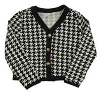 Čierno-biele vzorované bolerko Shein