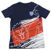 Tmavomodro-červeno-bílé fotbalové tričko England