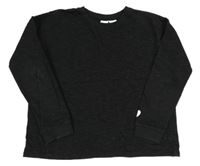 Čierna melírovaná oversize mikina so srdiečkom manguun