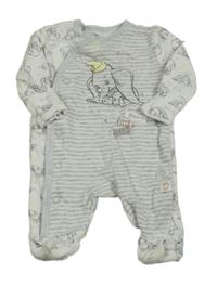 Sivo-biely pruhovaný overal s Dumbem zn. PRIMARK