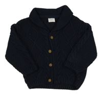 Tmavomodrý vzorovaný prepínaci sveter Next