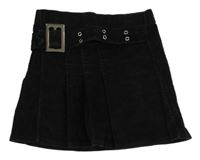 Čierna menšestrová sukňa s přezkou