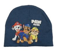 Tmavomodrá pletená čapica s PAW PATROL nickelodeon