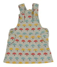 Svetlosivé melírované teplákové šaty s deštníky Lucy&Sam