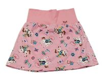 Ružová sukňa s kovbojkami