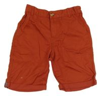 Tehlové chino plátenné kraťasy F&F