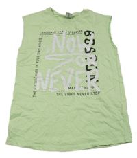 Svetlozelené tielko s nápismi Chapter young