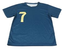 Tmavopetrolejový sportovní fotbalový dres s číslom