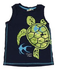 Tmavomodré tílko se želvičkou Kids