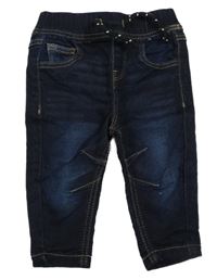 Tmavomodré teplákové rifle Denim Co.