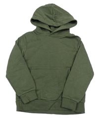 Tmavokhaki mikina s vreckom a kapucňou H&M
