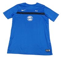 Safírovo-černé funkční fotbalové tričko se znakem Nike