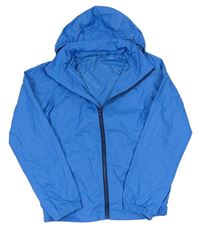 Modrá šušťáková bunda s kapucňou TCM