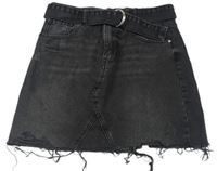 Čierna rifľová sukňa s opaskom Denim Co.