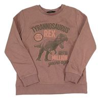 Staroružová mikina s dinosaurom George