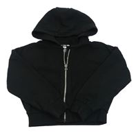Čierna prepínaci crop mikina s kapucňou F&F