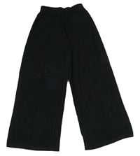 Čierne teplákové wide leg nohavice Zara