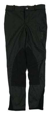 Čierne koženkové jezdecké nohavice Fouganza