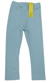 Nové - Svetlomodré rebrované legíny Shein