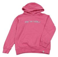 Tmavorůžová mikina s nápisem a kapucí Animal