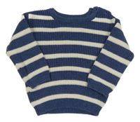 Modro-biely pruhovaný sveter Primark