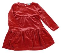 Červené třpytivé sametové šaty Obaibi