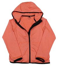 Neónově oranžová melírovaná športová prepínaci mikina s kapucňou Ergeenomixx