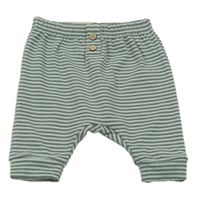 Světlezeleno-čierne pruhované tepláky s gombíkmi Topomini