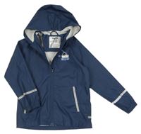 Tmavomodrá nepromokavá bunda s bágrom a kapucňou Lupilu