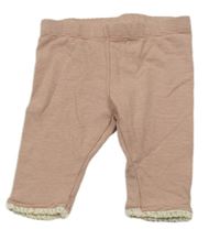 Hnedo-biele pruhované legíny Topomini