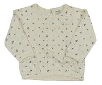 Smotanová kvetovaná mikina s bodkami Kiabi