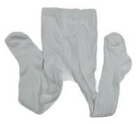 Biele vzorované pančuchy Primark