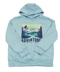 Svetlomodrá mikina s horami a kapucňou Dunnes