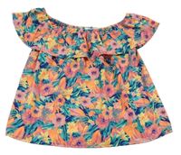 Barevná květovaná halenka s volánem Primark