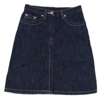 Tmavomodrá rifľová sukňa