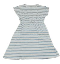 Bielo-svetlomodré pruhované bavlnené šaty Name it