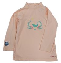 Svetloružové UV tričko s narvalem Nabaiji