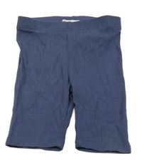 Tmavomodré rebrované elastické kraťasy Sinsay