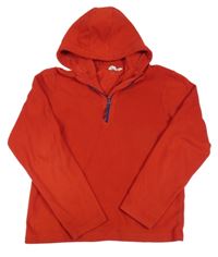 Červená fleecová funkčná mikina s kapucňou Mountain Warehouse