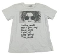 Biele hudební tričko