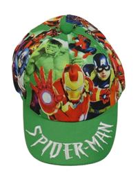 Zeleno-farebná šiltovka s Avengers