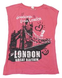 Ružové tričko s London Bridge
